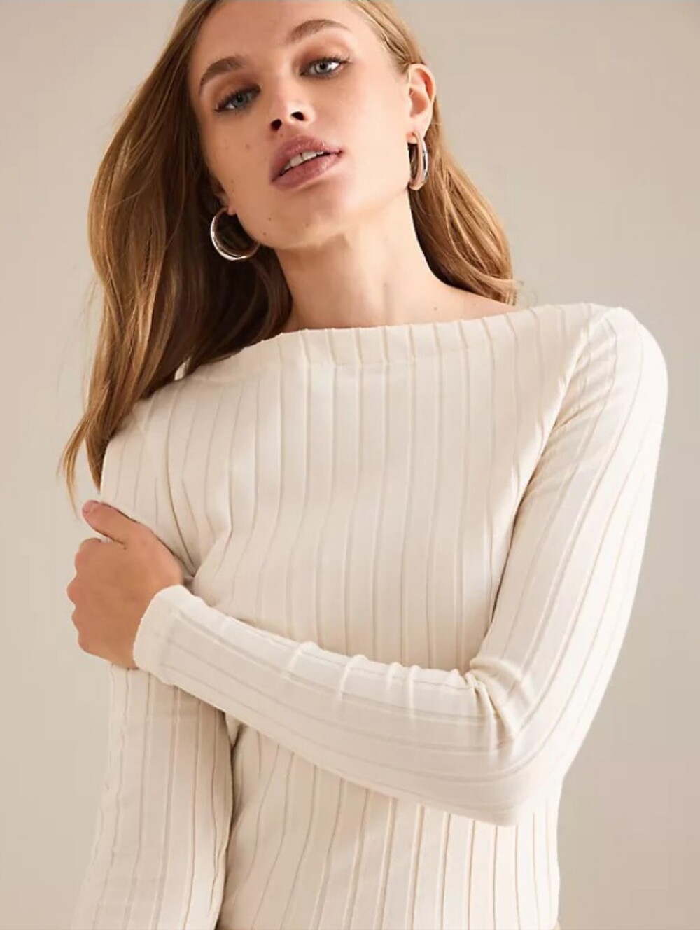 Jason Wu Ribbed Long Sleeve Knit Top